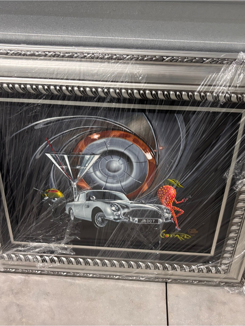 BOND - Artist Michael Godard Original Framed Painting / Appraisal & Certificate